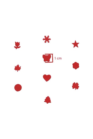 Red Apple Şekilli Mini Boy Delgeç/Şekilgeç 1 CM Kelebek Mavi