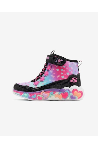 Skechers Eternal Heart Lıghts Büyük Kız Çocuk Siyah Işıklı Bot 303262l Bkmt Siyah