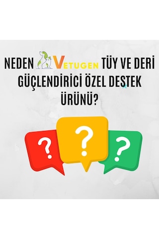 Tüy Dökülmesini Engelleyen Kedi Ve Köpekler İçin Tüy & Deri Güçlendirici Özel Destek Ürünü