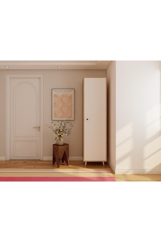 Harput Çok Amaçlı Tek Kapaklı Banyo Dolabı Lefkas Lefkas Meşe