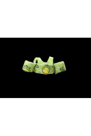 Toyflyer Kurbağa Desenli Kolluklu Çocuk Yüzme Yeleği Gövde Destekli 2-6 Yaş 15-30 Kg Fl006