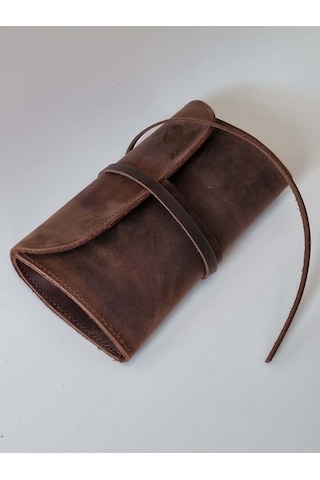 Hakiki Deri Ipli Tütün Kesesi 50gr Pakete Uygun Crazy Acı Kahve Tütün Kesesi