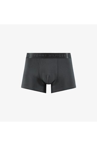 Tommy Hilfiger Trunk 3'lü Siyah Bantlı Erkek Siyah/gri Boxer Düz Um0um02760 Renkli