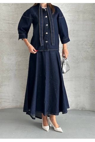Zdnjeans Kadın Lacivert Denim Kot Ceket