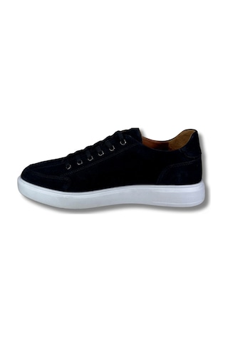 Dropland 8790 Siyah Hakiki Nubuk Deri Günlük Erkek Sneaker Ayakkabı Siyah