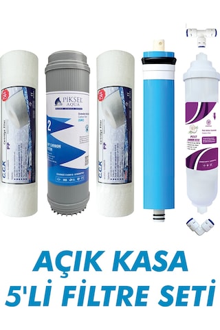 Tüm Açık Kasa Su Arıtma Cihazları İle Uyumlu 5'li Filtre Seti