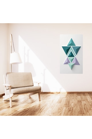 Bohem Tablo Soyut Üçgenler, Geometrik, Soyut Üçgenler Bohem Duvar Sanatı Çerçevesiz Poster