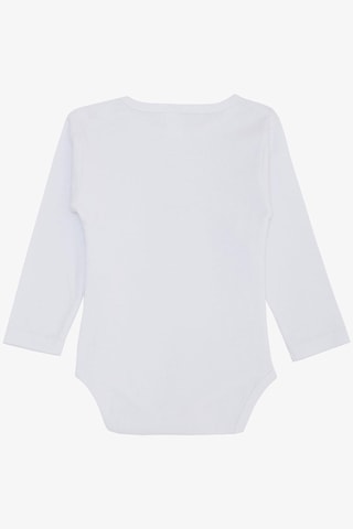 Breeze Erkek Bebek Çıtçıtlı Zıbın Body Mutlu Dinozor Baskılı 9 Ay-3 Yaş, Beyaz Beyaz