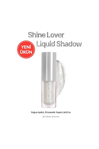 Yoğun Işıltılı, Prizmatik Yapılı Likit Far Cre'ars Shine Lover Liquid Shadow 01 White Shimmer 30976914