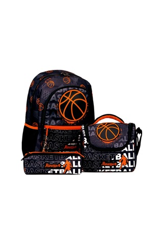Basketbol Desenli Erkek Çocuk 3'lü Okul Çanta Seti