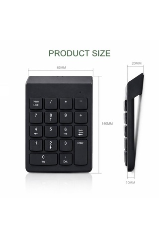 Molix Mx-1515 Kablosuz Usb Numpad Numerik Keypad Klavye - 2.4ghz Sessiz Ve Ergonomik Sayısal Tuş Takımı Siyah
