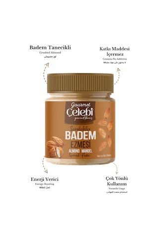 Badem Ezmesi 200gr - Kahvaltılık Sürülebilir Badem Ezmesi %50 Gerçek Badem Oranı