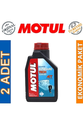 Motul Marine Outboard Tech 4t 10w-30 1 Lt Tekne Motor Yağı (2 Ade