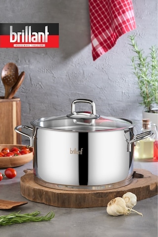 Queen Çelik Tencere 28 Cm Gümüş