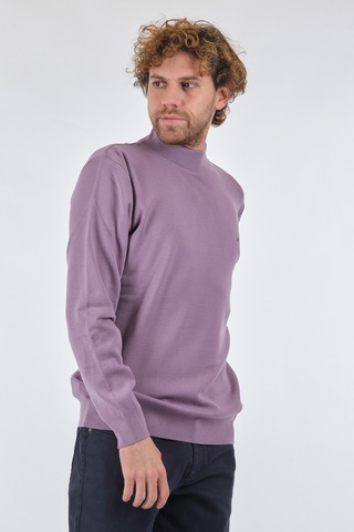 De Blasıo Yarım Balıkçı Uzun Kollu Lila Erkek Kazak 222340000 001