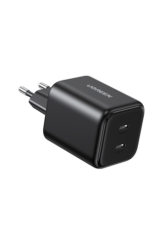 Ugreen 45w Gan Hızlı Şarj Cihazı Type-c Qc Pd 2xusb-c, Siyah, 65058