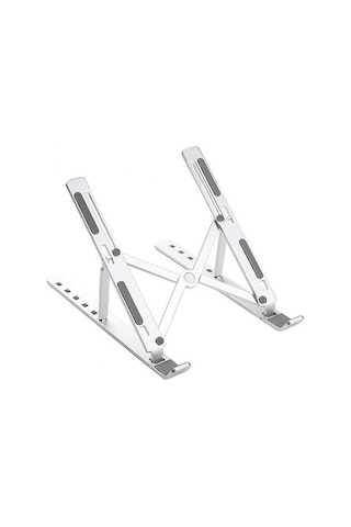 Özel Üretim 6 Kademeli Katlanabilir Taşınabilir Metal Stand Alüminyum Laptop Standı Ayarlanabilir