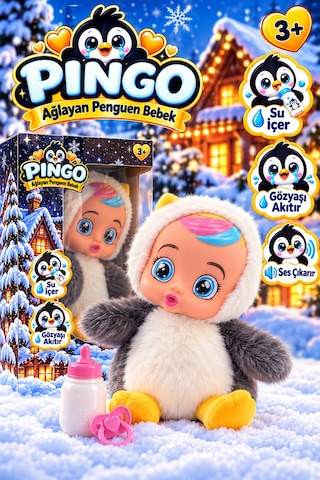 Ağlayan Penguen Bebek 02 - Çok Renkli
