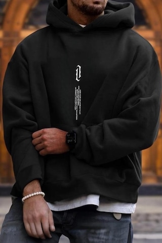 Oksit Every Story Ön Baskılı Erkek Oversize Sweatshirt 001