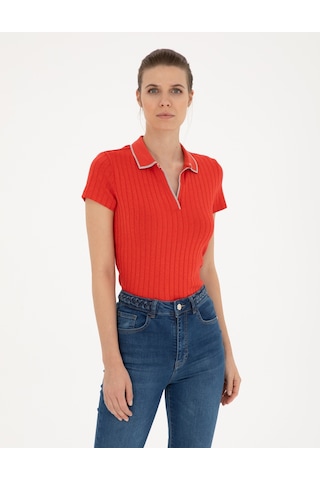 Pierre Cardin Kadın Nar Çiçeği Tişört 50288292-vr239 Nar Çiçeği