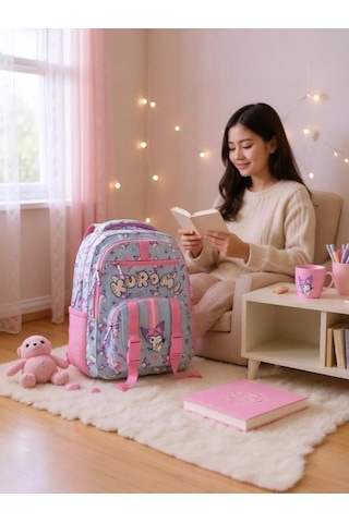 Kuromi Rebel Style Okul Çantası 3218 Çok Renkli