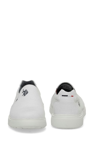 U.S. Polo Assn. Us Polo Assn Erkek Ayakkabı 4fx Kittan İpliksiz Bağcıksız Beyaz