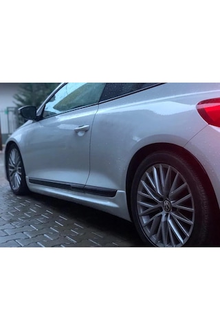 Vw Scirocco R Yan Marşpiyel Seti Plastik 2 Adet Mat Siyah 2008 -2017 Karlık+ek+bodykit