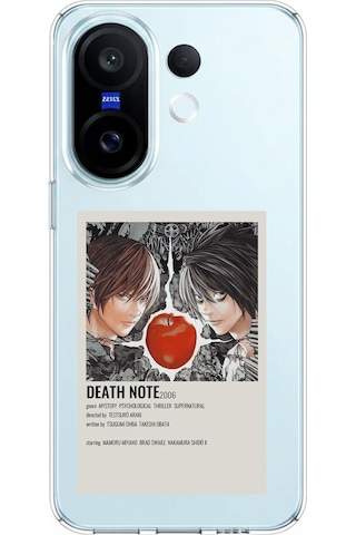 Vivo X200 Fe Uyumlu Death Note Poster Tasarımlı Baskılı Silikon Kılıf Renkli