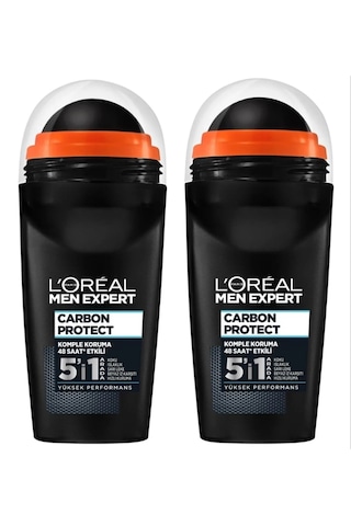 L'oreal Paris Men Expert Carbon 5'i 1 Arada Rollon 2 X 50 Ml