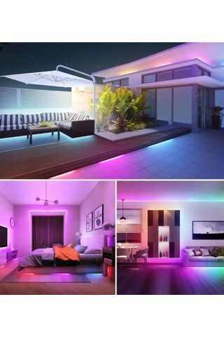 Rgb Şerit Led Işık 256 Renk Bluetooth Kontrol Set 2.5 Metre