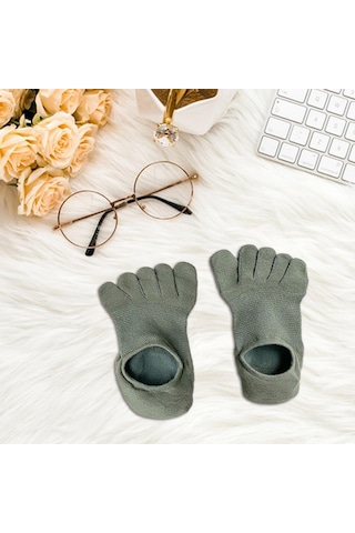 Homyl Koşu Sporları Için Beş Parmak Çorap Hafif Kaymaz İnce Yeşil