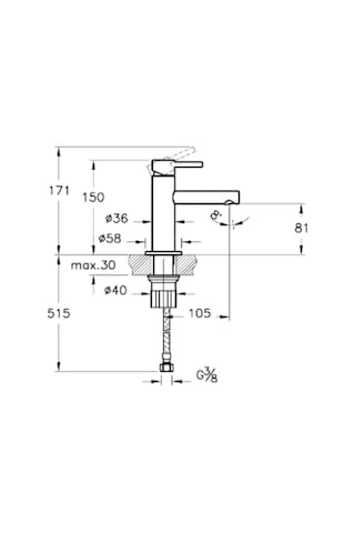 VitrA Origin Lavabo Bataryası Kısa Krom A42555