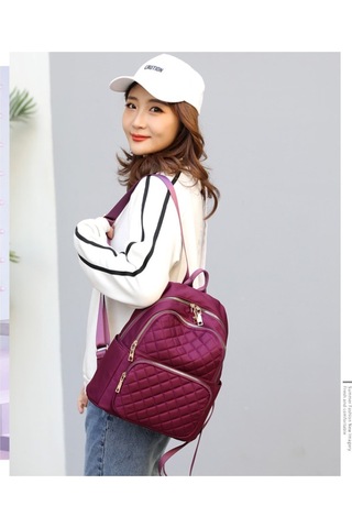 Nakış İpliği Eşkenar Dörtgen Tüm Maç Sırt Çantası Okul Gezisi mor