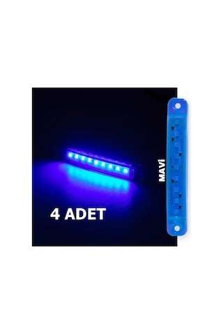 Kia Carnival Mavi Tavan Basamak Parmak Led 4 Adet