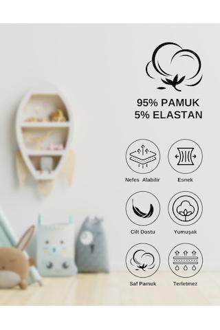 Alya Underwear Kız Çocuk Kalpli Dokuma Lastik Pamuklu Kumaş Slip Külot 5'li Paket 5 Adet Beyaz Renkli P14