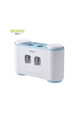 Duvara Monte Otomatik Diş Macunu Sıkacağı Dispenseri, Mavi,