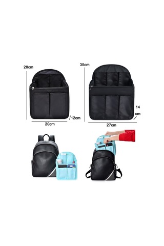 Okul Çantası Ayırma Organizatörü Saklama Çantası Bilgisayar Sırt Çantası Astar Çantası, Renk: Küçük Mavi Firebird Çok Renkli