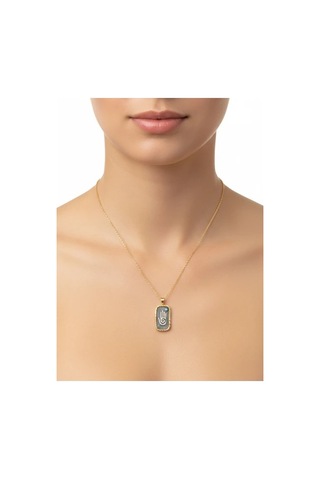 G&a Jewels - Koruyucu Yol - 925 Ayar Oksitli Yaldız Altın Kaplama Gümüş Kolye Altın - Gümüş 40+5 Cm