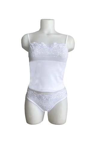 Alfa Aksesuar 03 Berrak Brodeli İp Askılı Bikini Takım 2112 Siyah