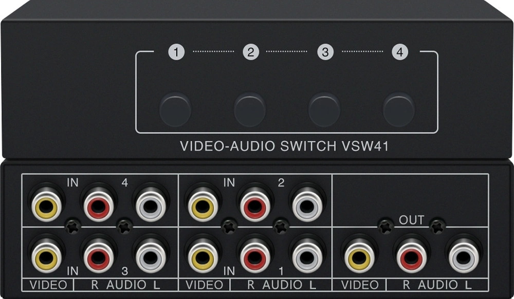 Sones Vsw41 Av 4 Girişli 1 Çıkışlı Rca Lotus Arayüz Ses Ve Video Anahtarı