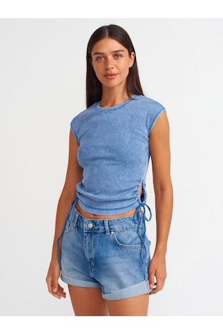 Dilvin Denim Şort-koyu Mavi 101a Mavi Koyu Mavi