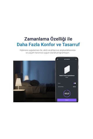 Hybrone Duvar Tipi Tekli Akıllı Anahtar