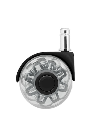 S-wheels Titan Oyuncu Koltuğu Tekeri 50mm Ofis Koltuk Tekeri Ultra Sessiz Sandalye Tekeri Beyaz - Siyah