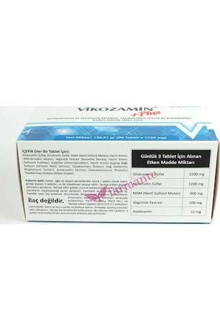 Vikozamin Plus 90 Tablet Bitkisel Ekstre Içeren Gıda Takviyesi