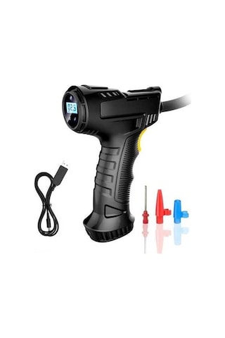 Fortunelane 25l/dk Hızlı Akıllı Pompası, Dijital Manometre, Otomatik Kapanma, Led Işık, 4 Birim, Kablosuz, Aracınız İçin