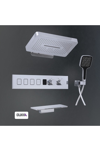 Duxxa Prime Ankastre Duş Ve Isı Ayarlı Batarya Seti Krom D.058 Krom