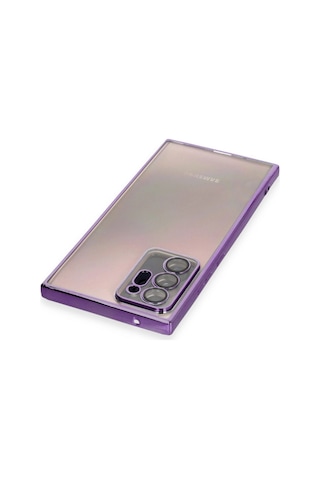 Samsung Galaxy Uyumlu Note 20 Ultra Kılıf Razer Lensli Silikon - Mor Çokrenkli