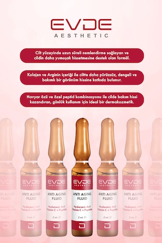 Anti Aging Fluid Yaşlanma Karşıtıcı Cilt Bakım Serumu 2ml X 10 Ampul