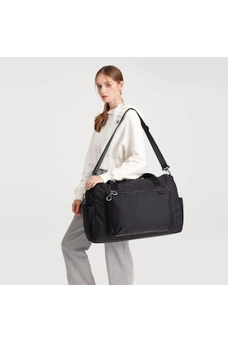 Smart Bags Battal Boy Ekstra Hafif Uniseks Seyahat Çantası Polyamid Kumaş siyah