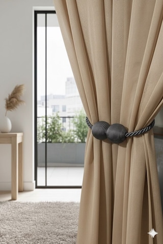 Mıknatıslı Perde Bağlama Aparat Aksesuarı Braçol Antrasit